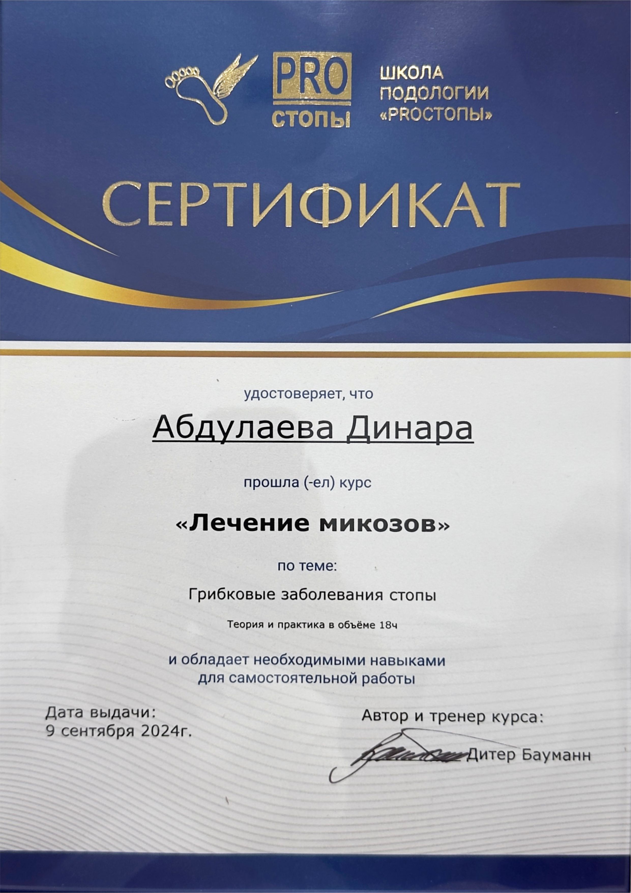 Сертификат 11