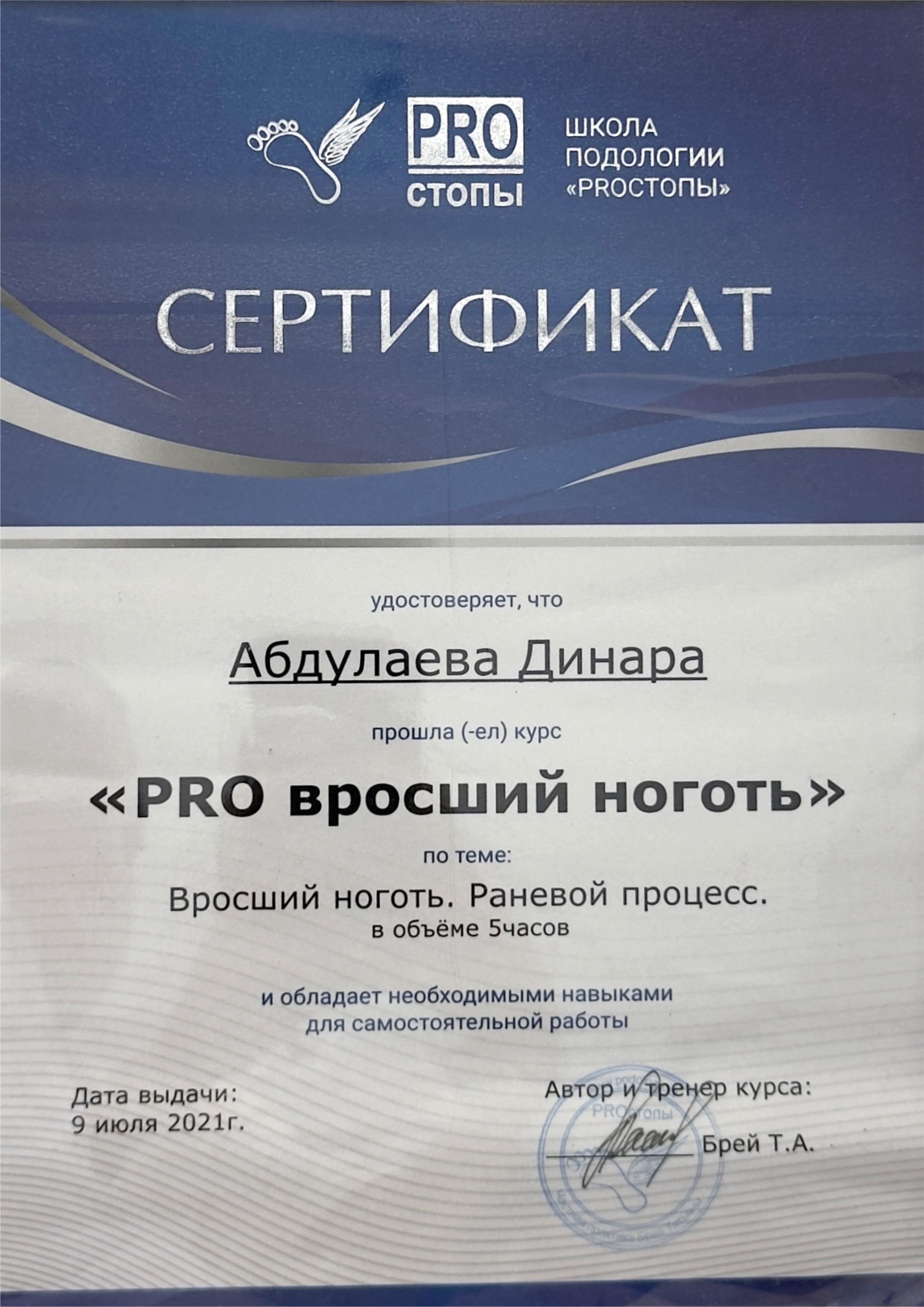 Сертификат 12